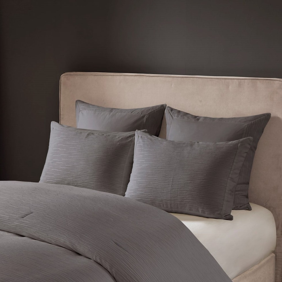 selah gray full queen bedding set   