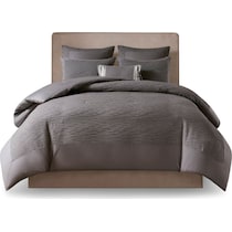 selah gray full queen bedding set   