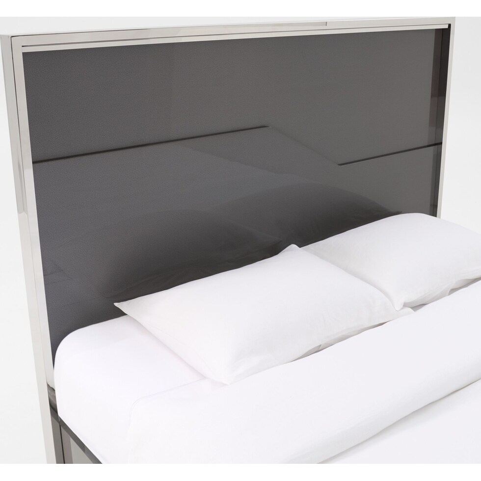 selena gray king bed with lights   