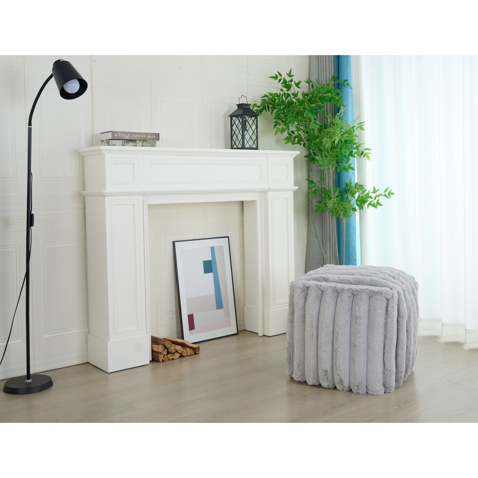 selena gray pouf   