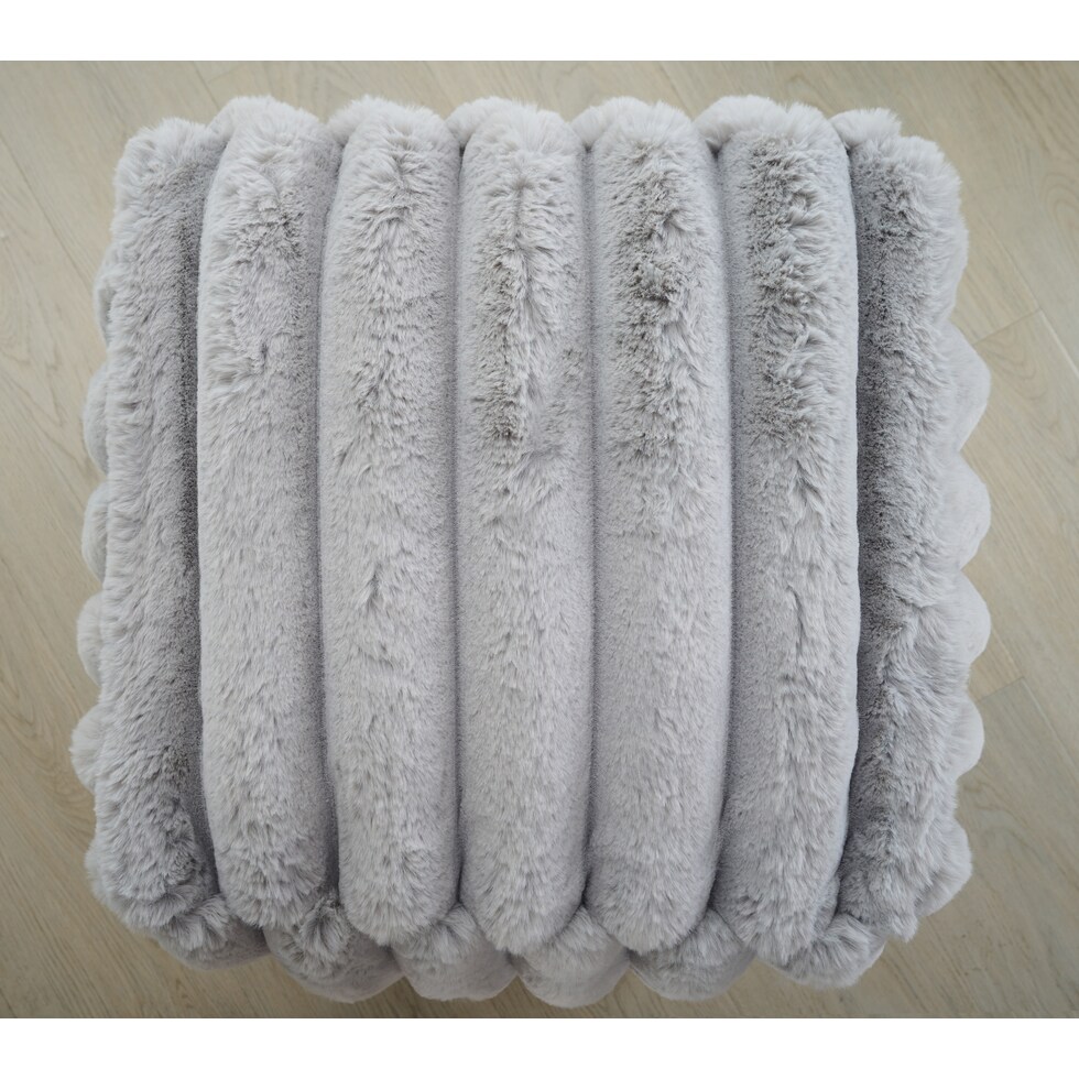selena gray pouf   