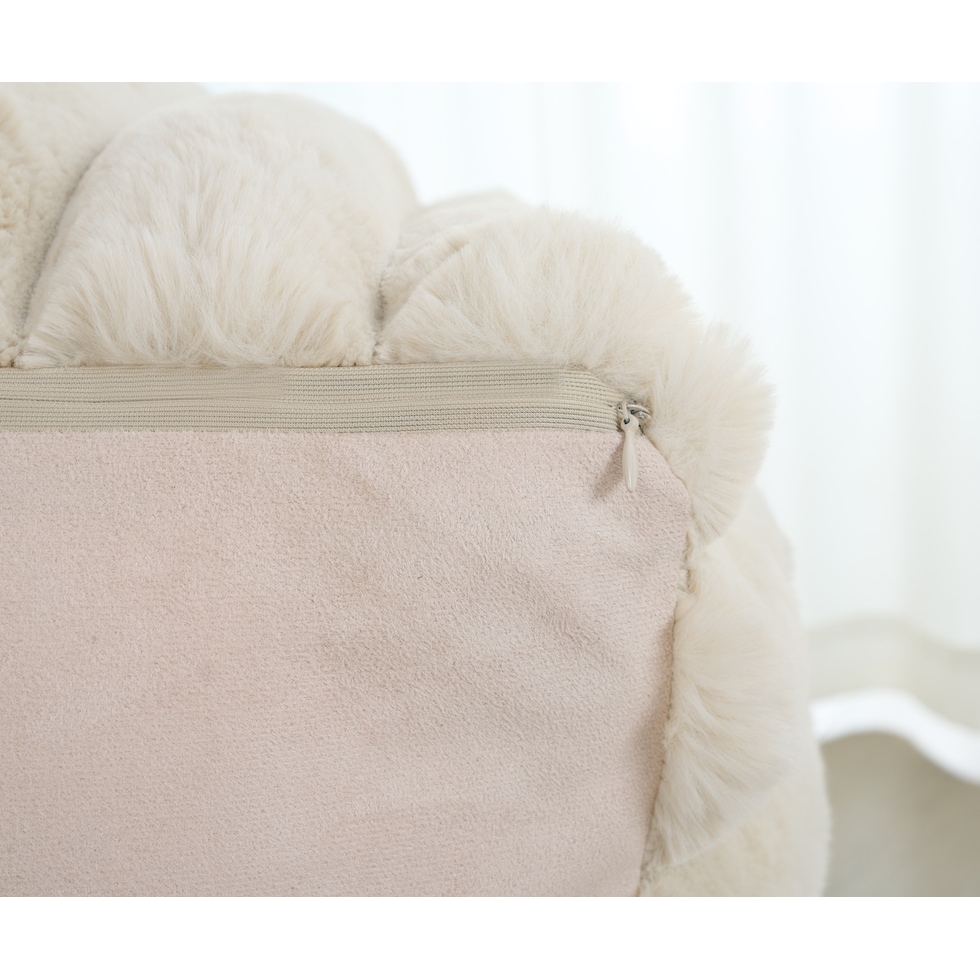 selena neutral pouf   