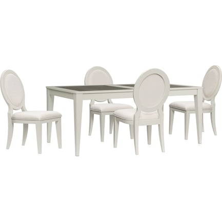 Selene Rectangular Dining Table and 4 Chairs