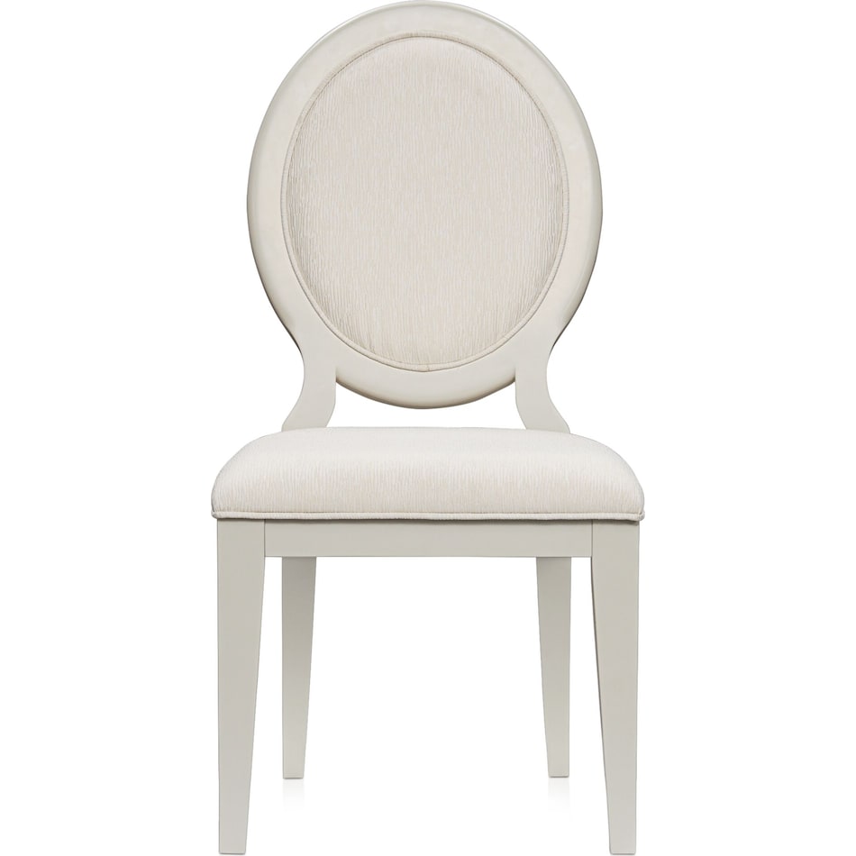 selene white dining chair   