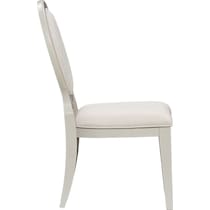 selene white dining chair   