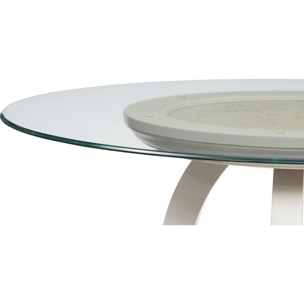 selene white dining table   