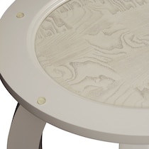 selene white dining table   