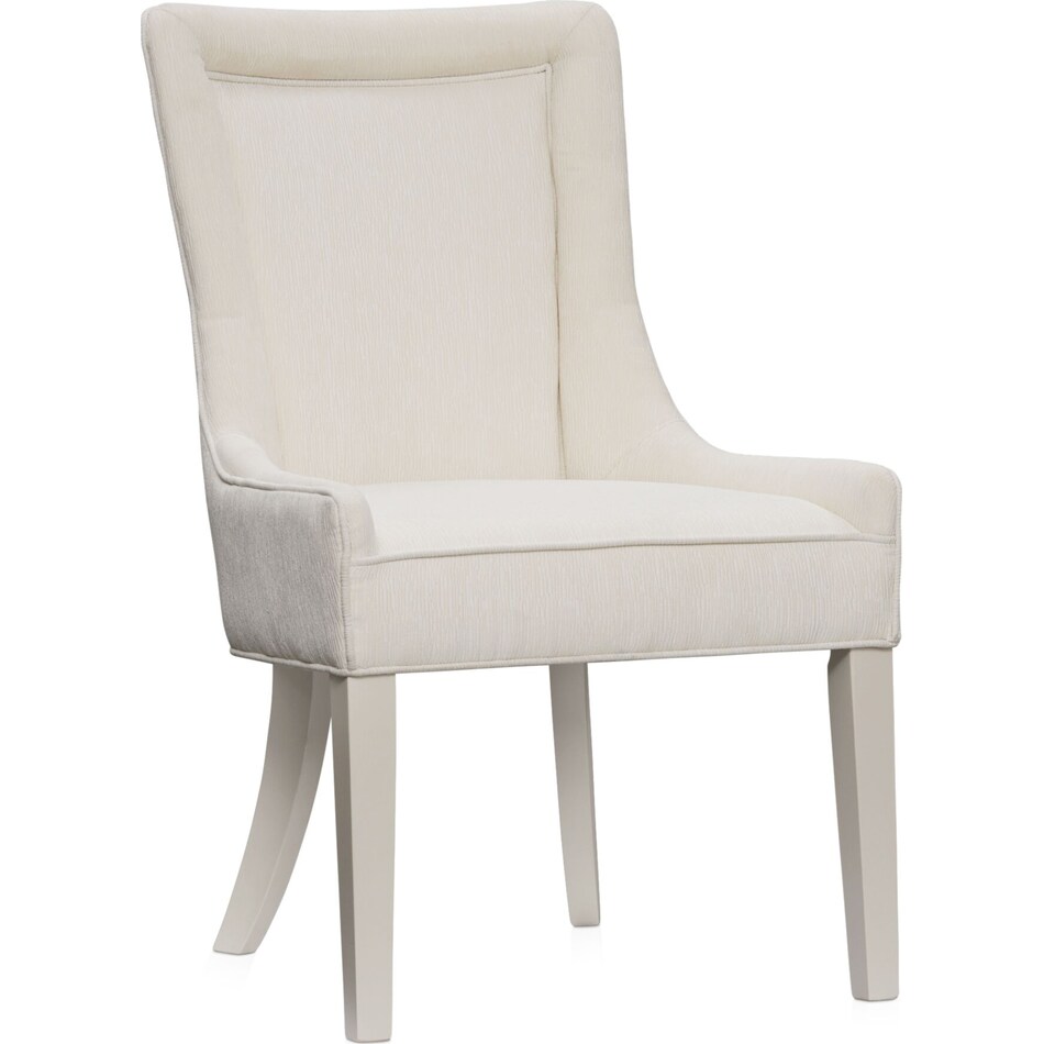 selene white host chair   
