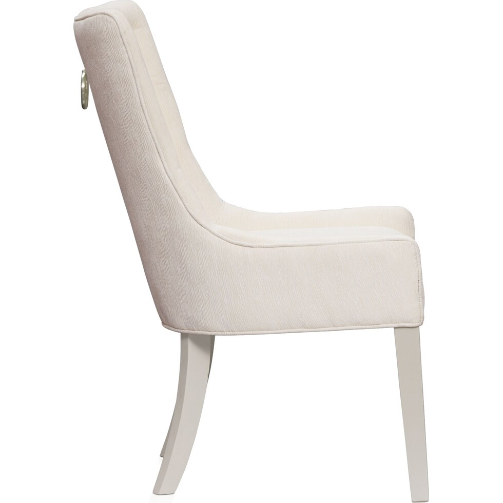 selene white host chair   