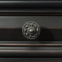 senna black nightstand   