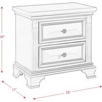 senna black nightstand   