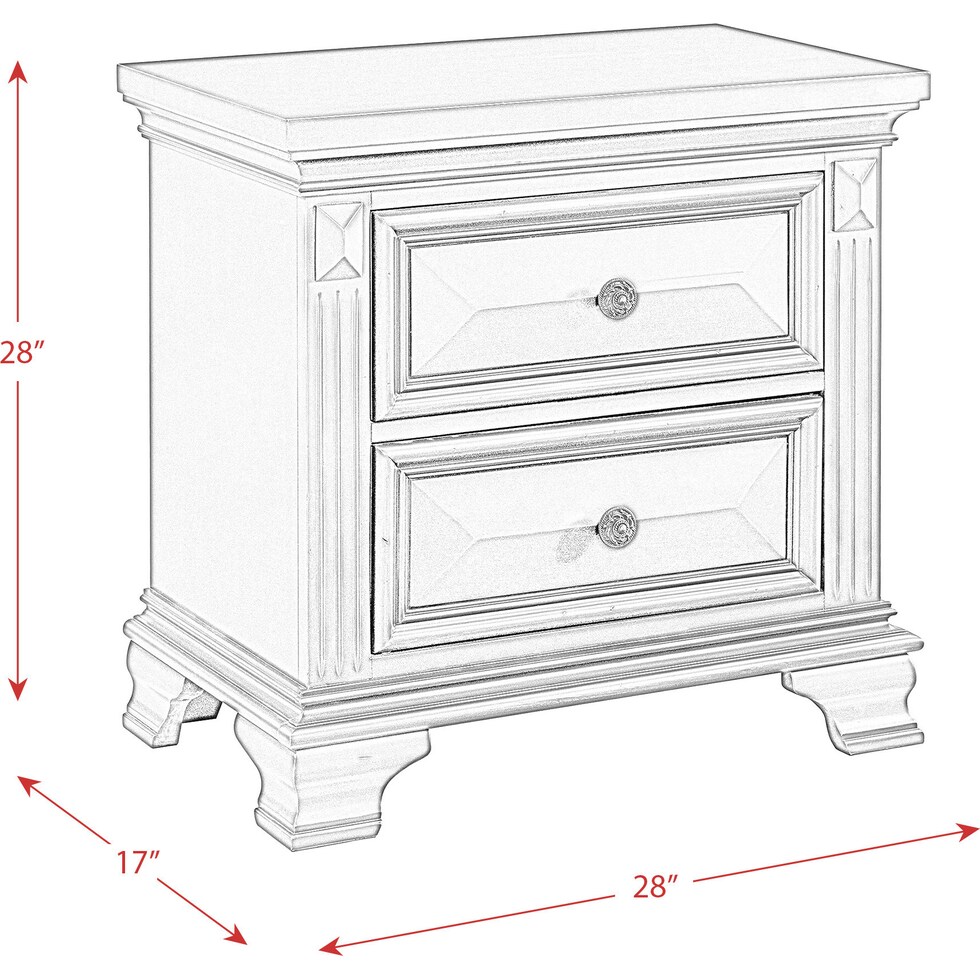 senna black nightstand   