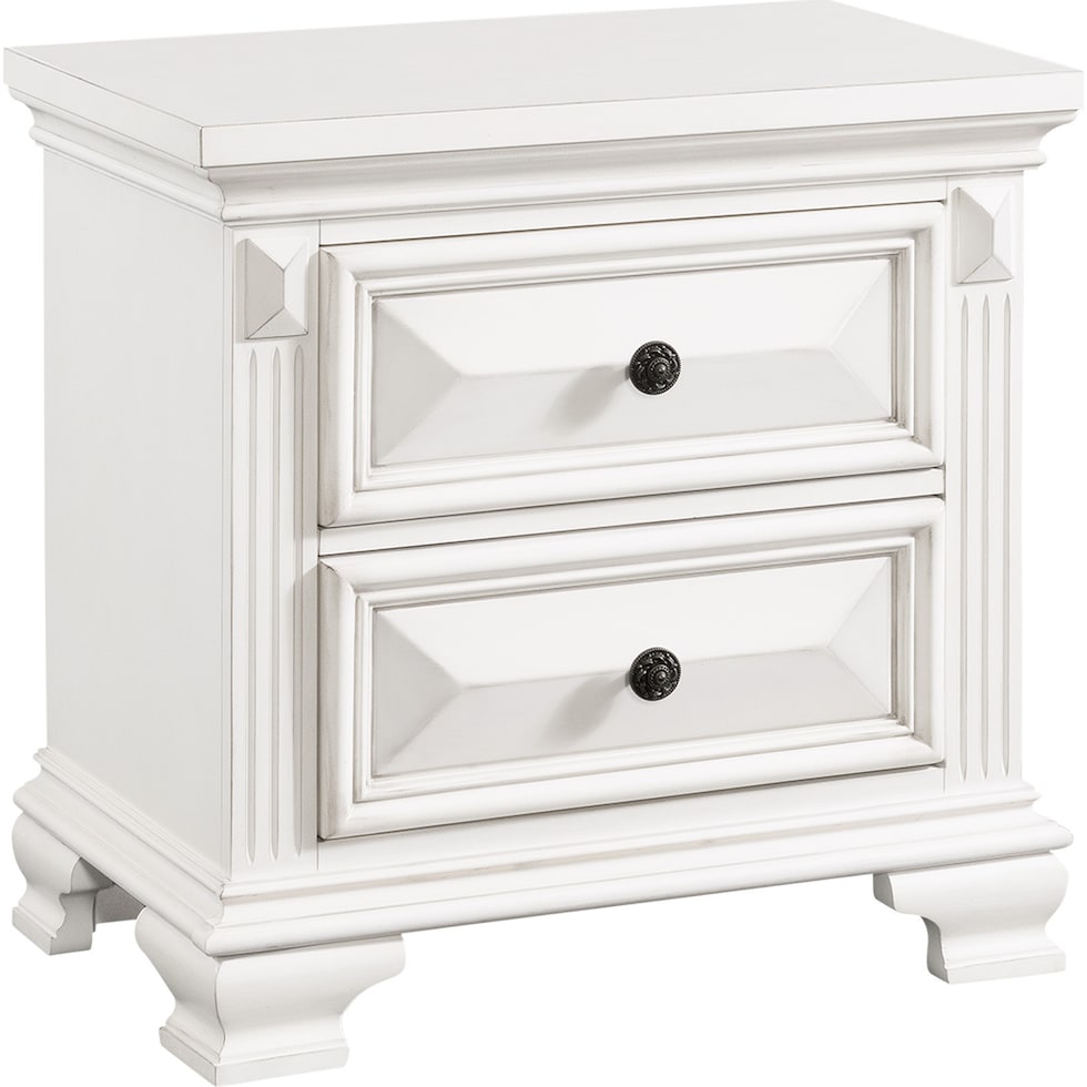 senna white nightstand   