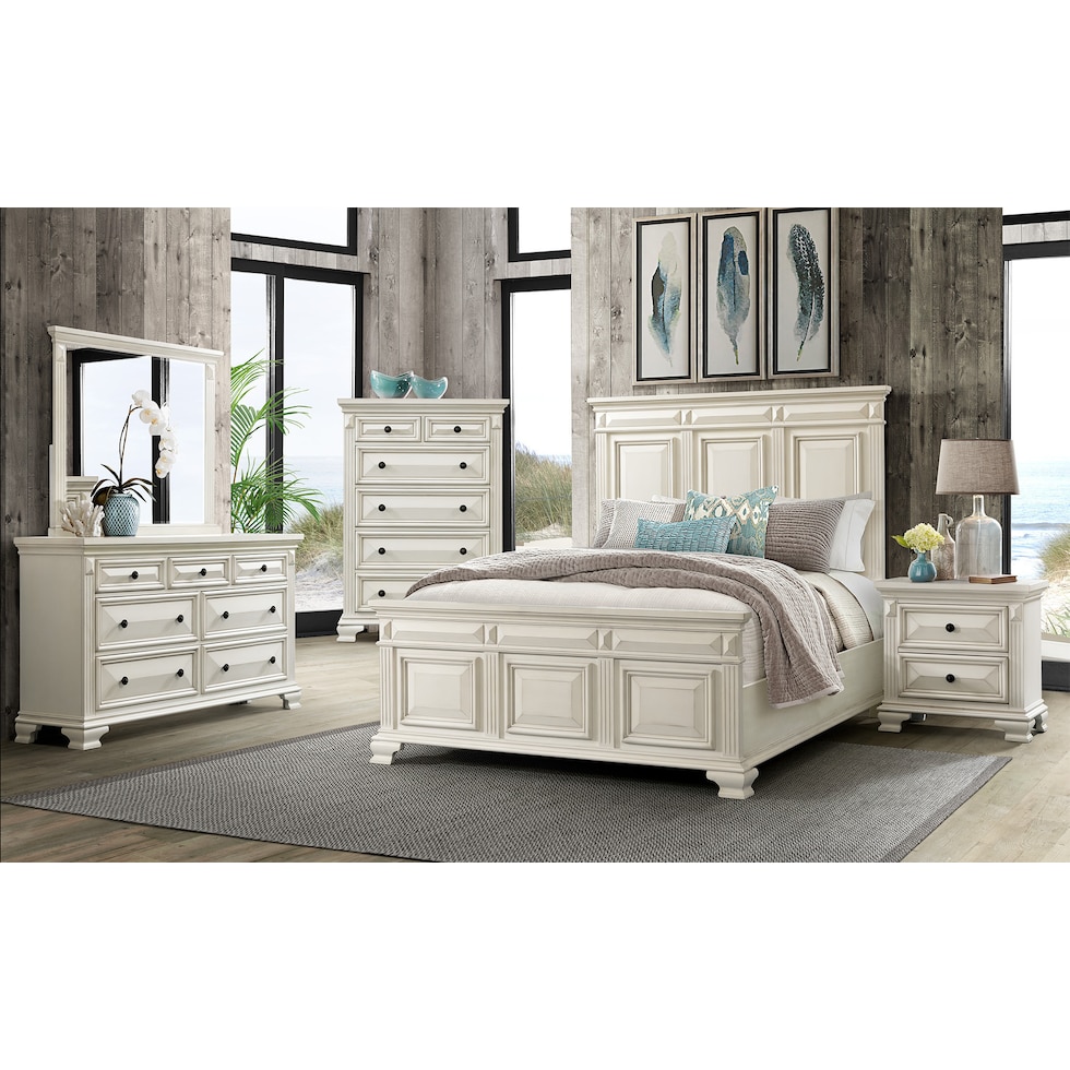 senna white nightstand   