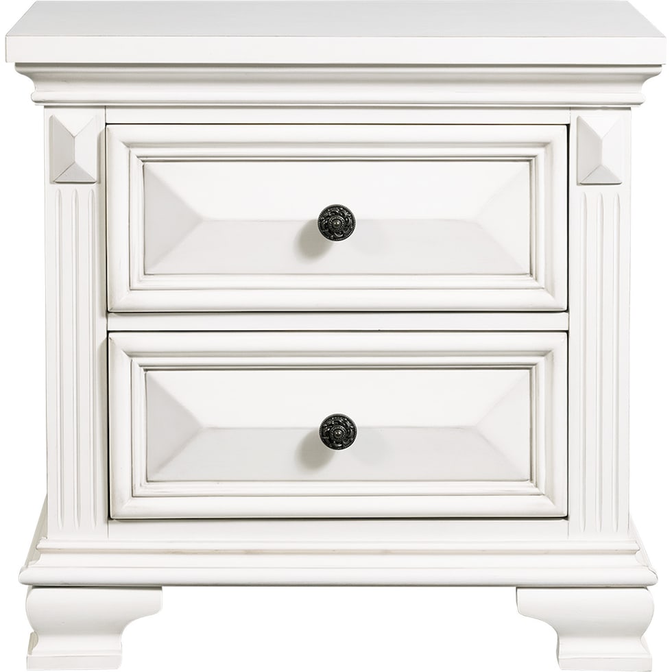 senna white nightstand   