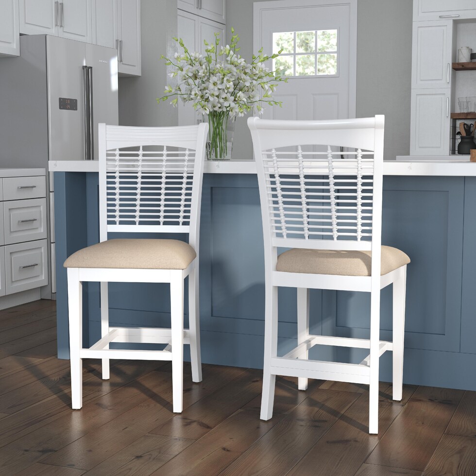 sentin white counter height stool   