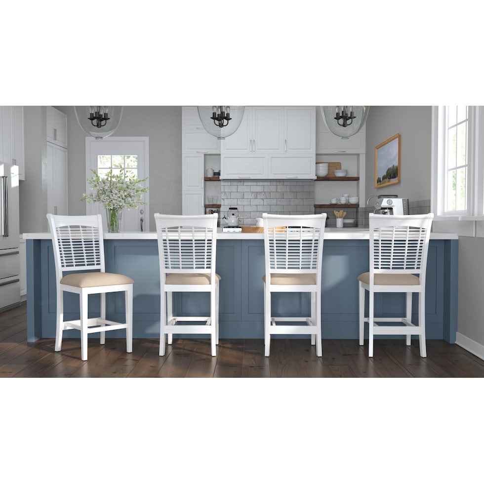 sentin white counter height stool   