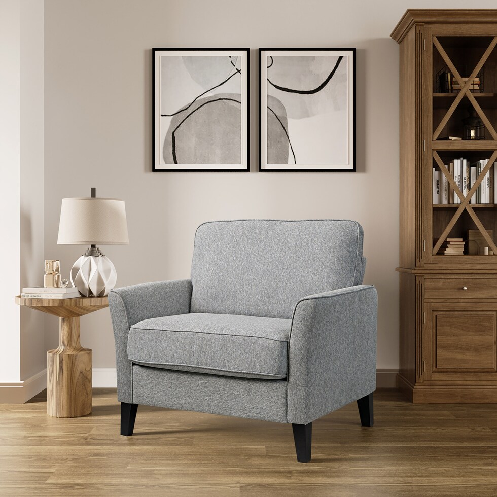 sephra gray accent chair   