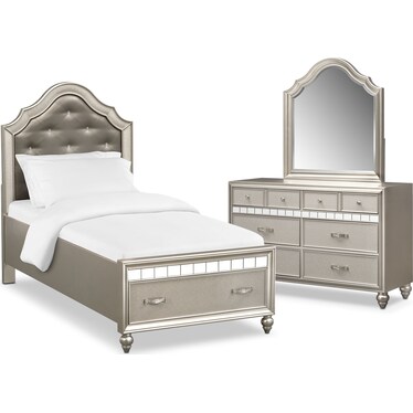 Undefined American Signature Furniture Undefined American Signature Furniture, Stratford Gemma Platinum King Bed
