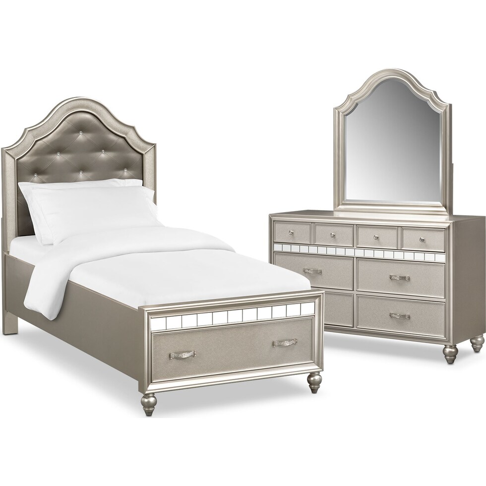 serena youth platinum platinum  pc twin bedroom   