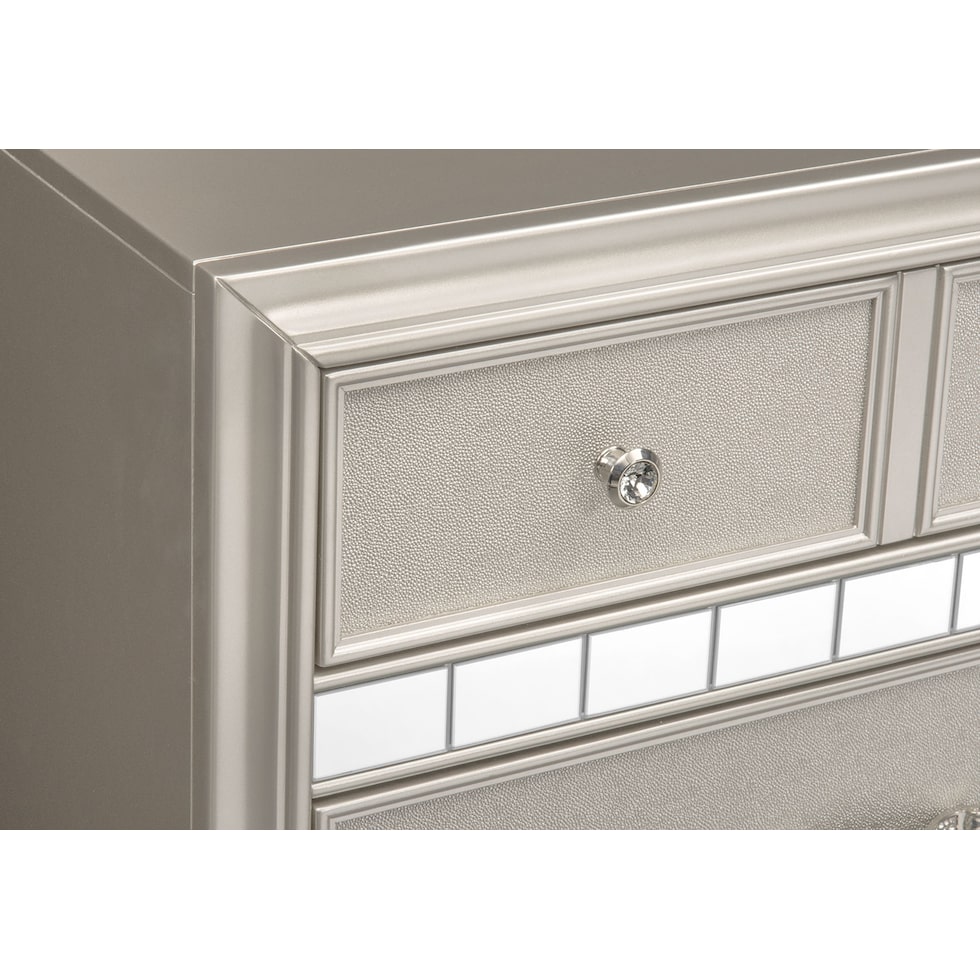 serena youth platinum platinum dresser & mirror   