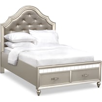 serena youth platinum silver full bed w storage   