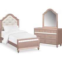 serena youth rose quartz pink  pc twin bedroom   