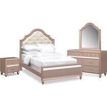 serena youth rose quartz pink  pc full bedroom   
