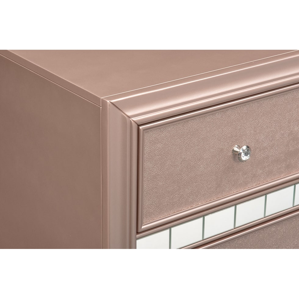 serena youth rose quartz pink chest   