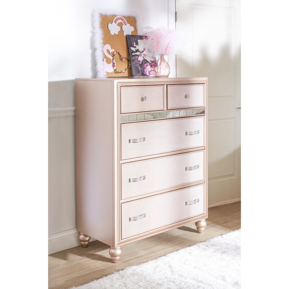 serena youth rose quartz pink chest   