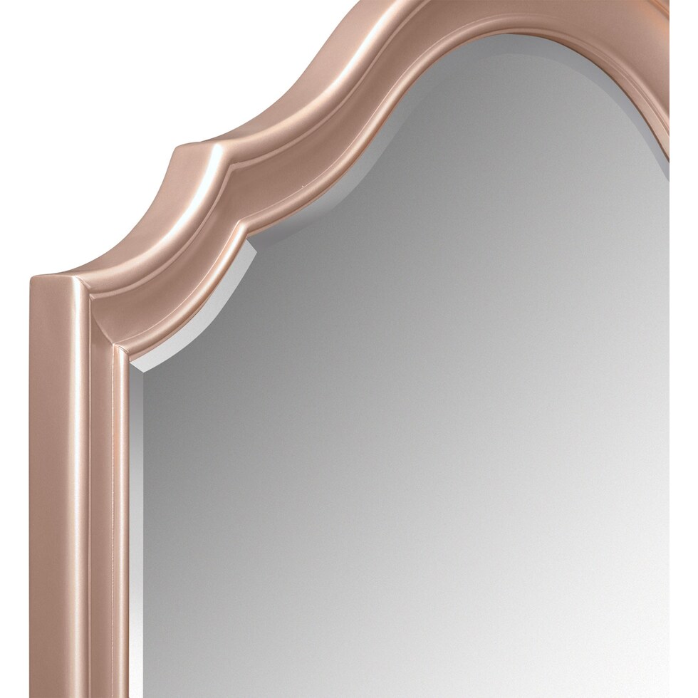 serena youth rose quartz rose quartz dresser & mirror   