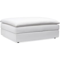 serenity white ottoman   