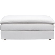 serenity white ottoman   