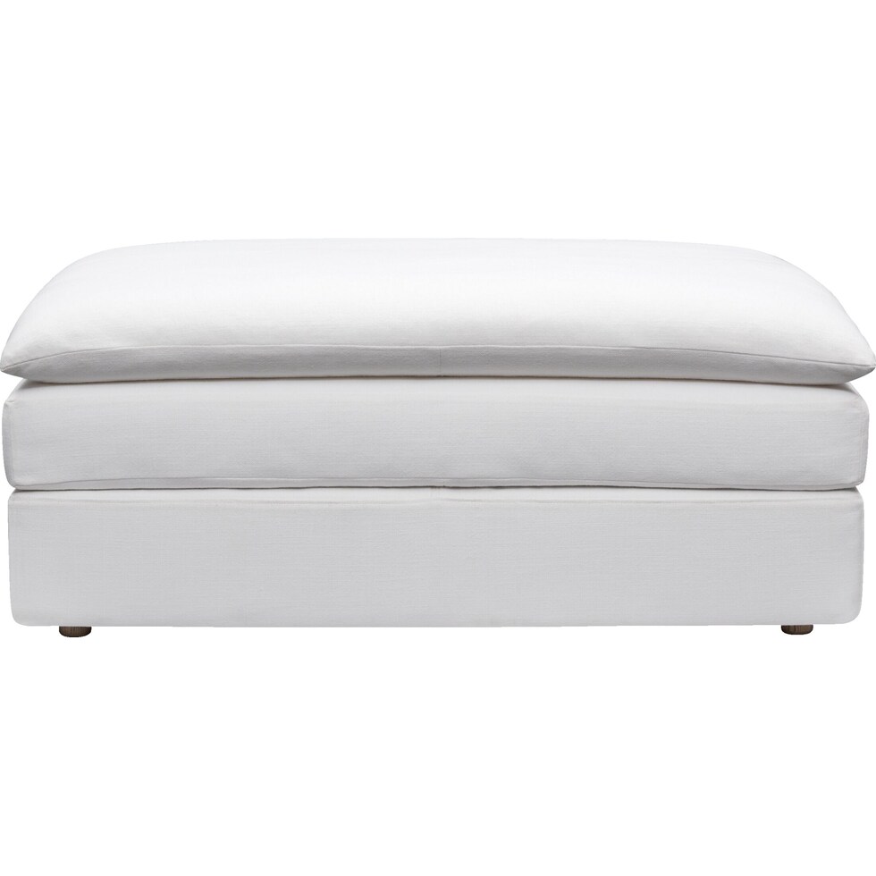 serenity white ottoman   