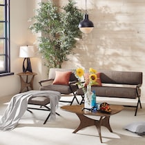 sereno dark brown coffee table   