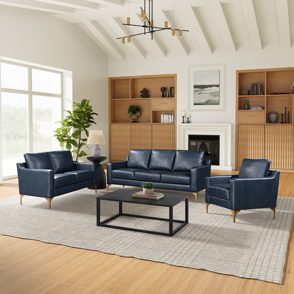 serta blue accent chair   