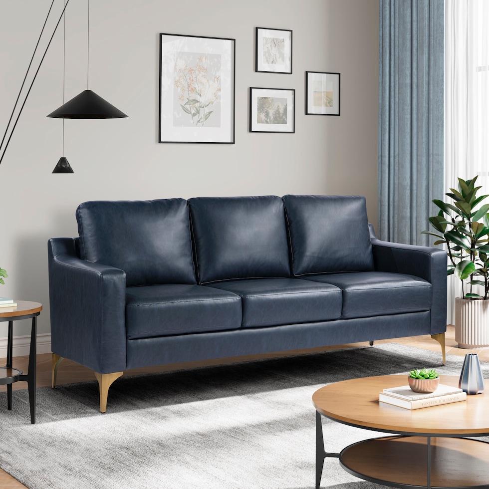 serta blue sofa   