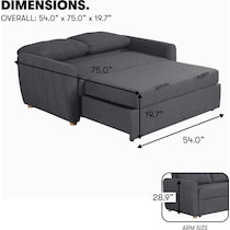 serta gray convertible loveseat   