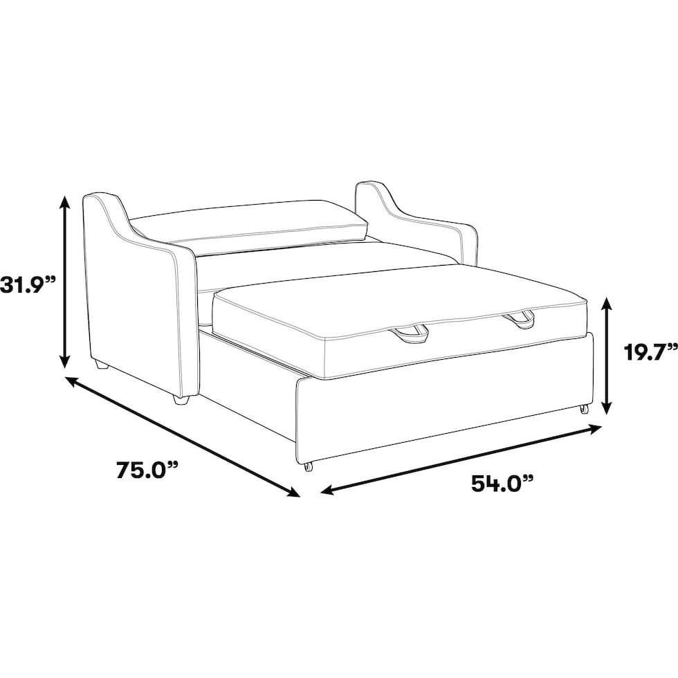 serta green convertible loveseat   