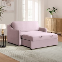 serta pink convertible loveseat   