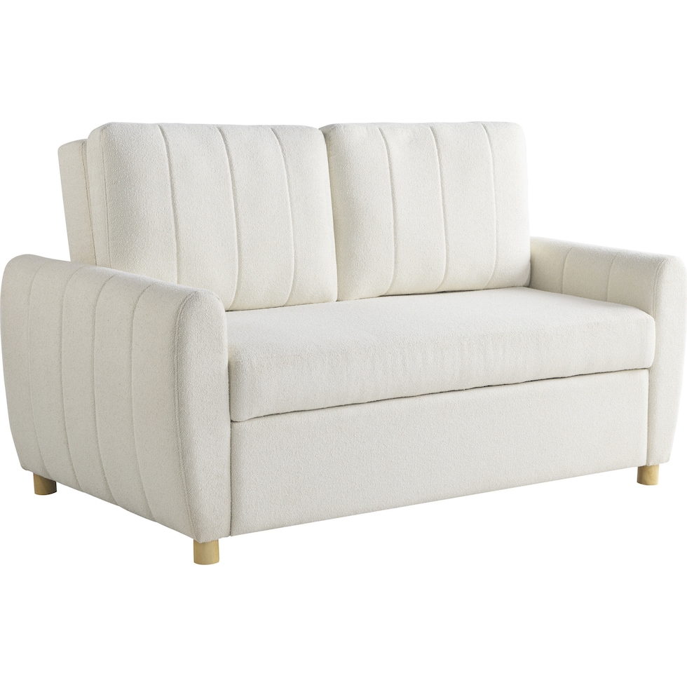 serta white convertible loveseat   