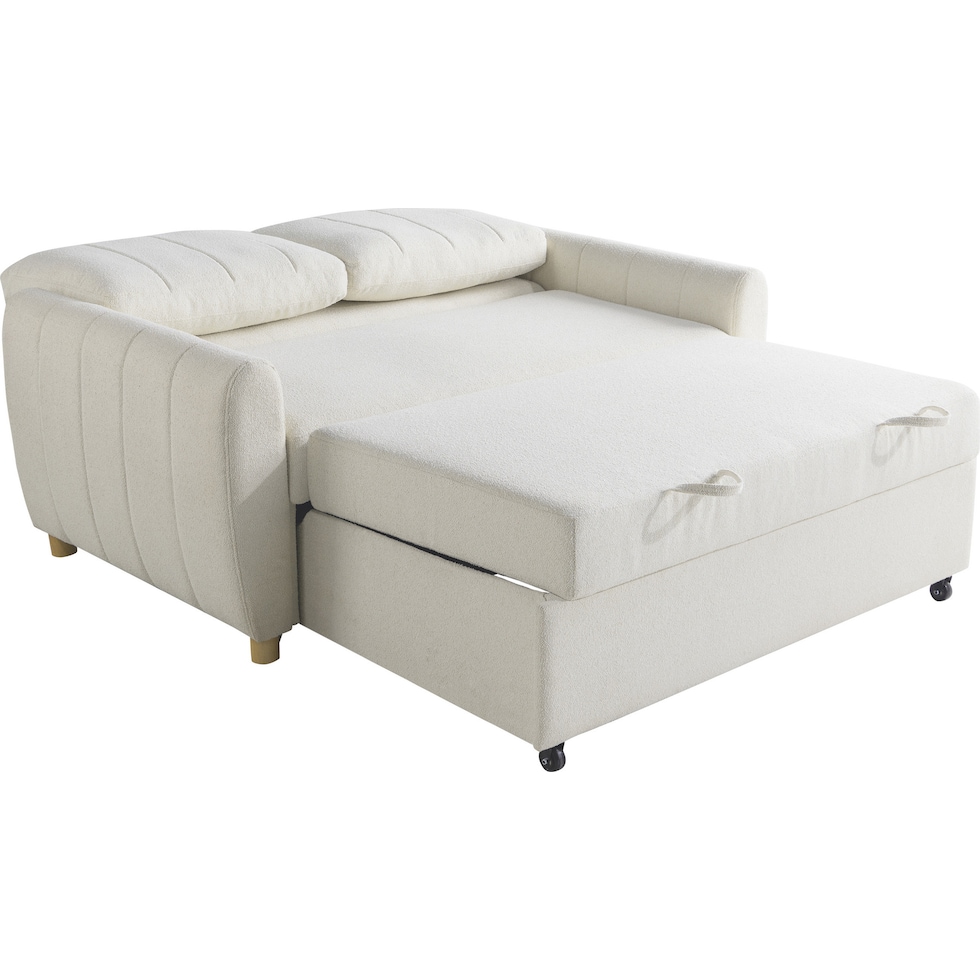 serta white convertible loveseat   