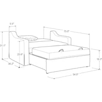 serta white convertible loveseat   