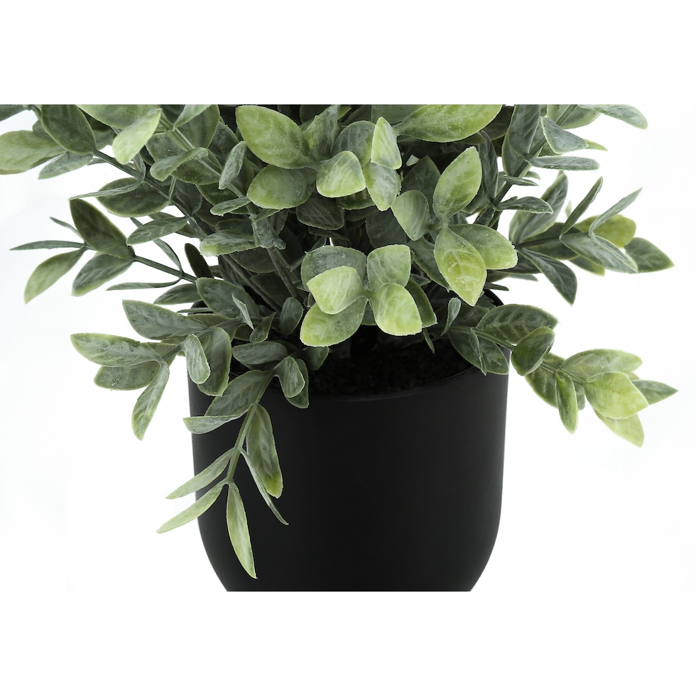 set black faux plant   