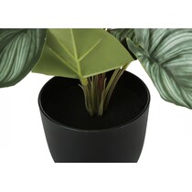 set black faux plant   
