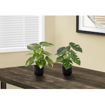 set black faux plant   