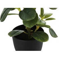 set black faux plant   