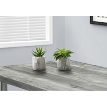 set gray faux plant   