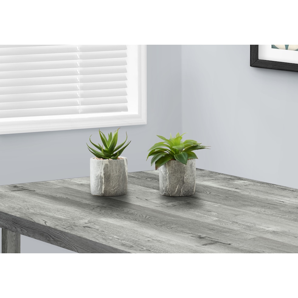 set gray faux plant   