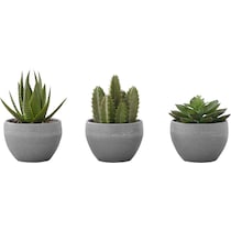 set gray faux plant   